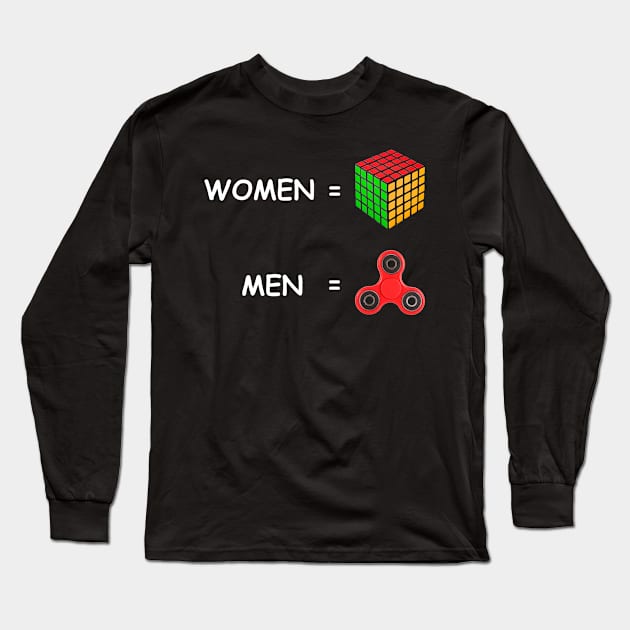 Women and Men differences funny Long Sleeve T-Shirt by Manual Mente Gifts (MMG)